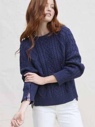 MARGARET O'LEARY NAUTICAL CABLE PULLOVER