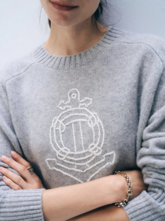 WHITE + WARREN FEATHERWEIGHT CASHMERE NAUTICAL EMDR