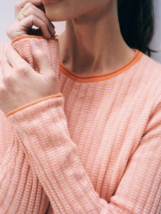 WHITE + WARREN CASHMERE TEXTURED CREWNECK