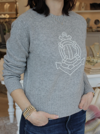 WHITE + WARREN FEATHERWEIGHT CASHMERE NAUTICAL EMDR