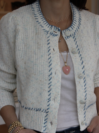 ALLISON NEW YORK SPACEDYE GIA CARDIGAN