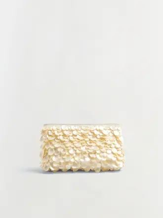 SIMKHAI Reese Natural Shell Beaded Clutch
