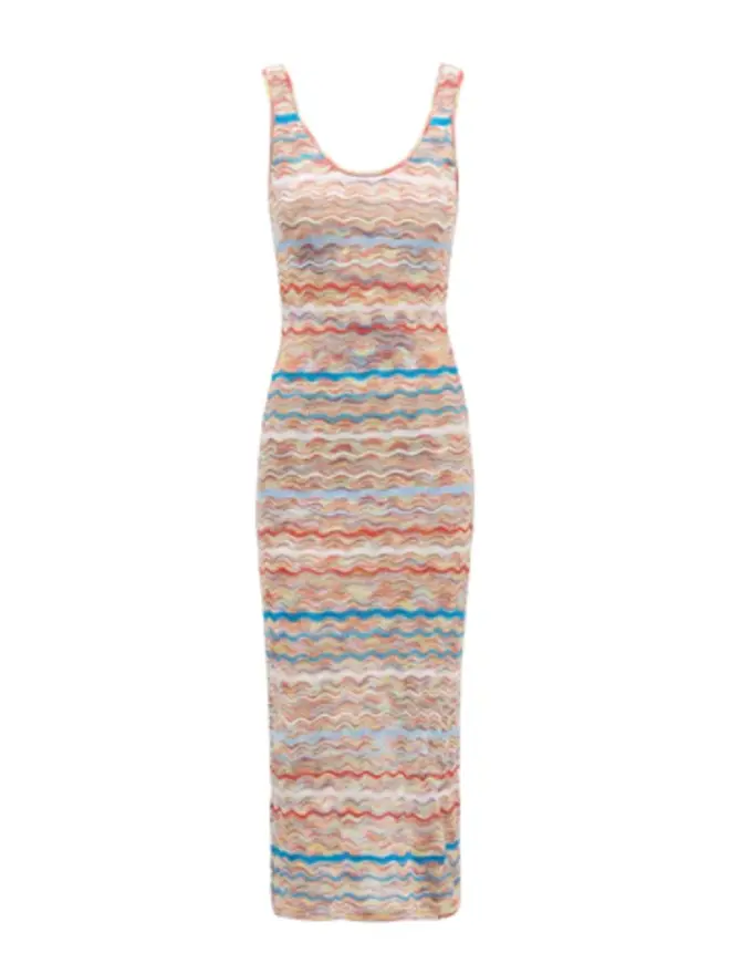 bianca mesh dress Powder Blue Mesh Drop Waist Maxi Dress