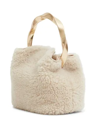 SIMKHAI nixi shearling mini twist bucket