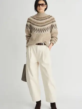 APIECE APART FAIR ISLE MOCK NECK