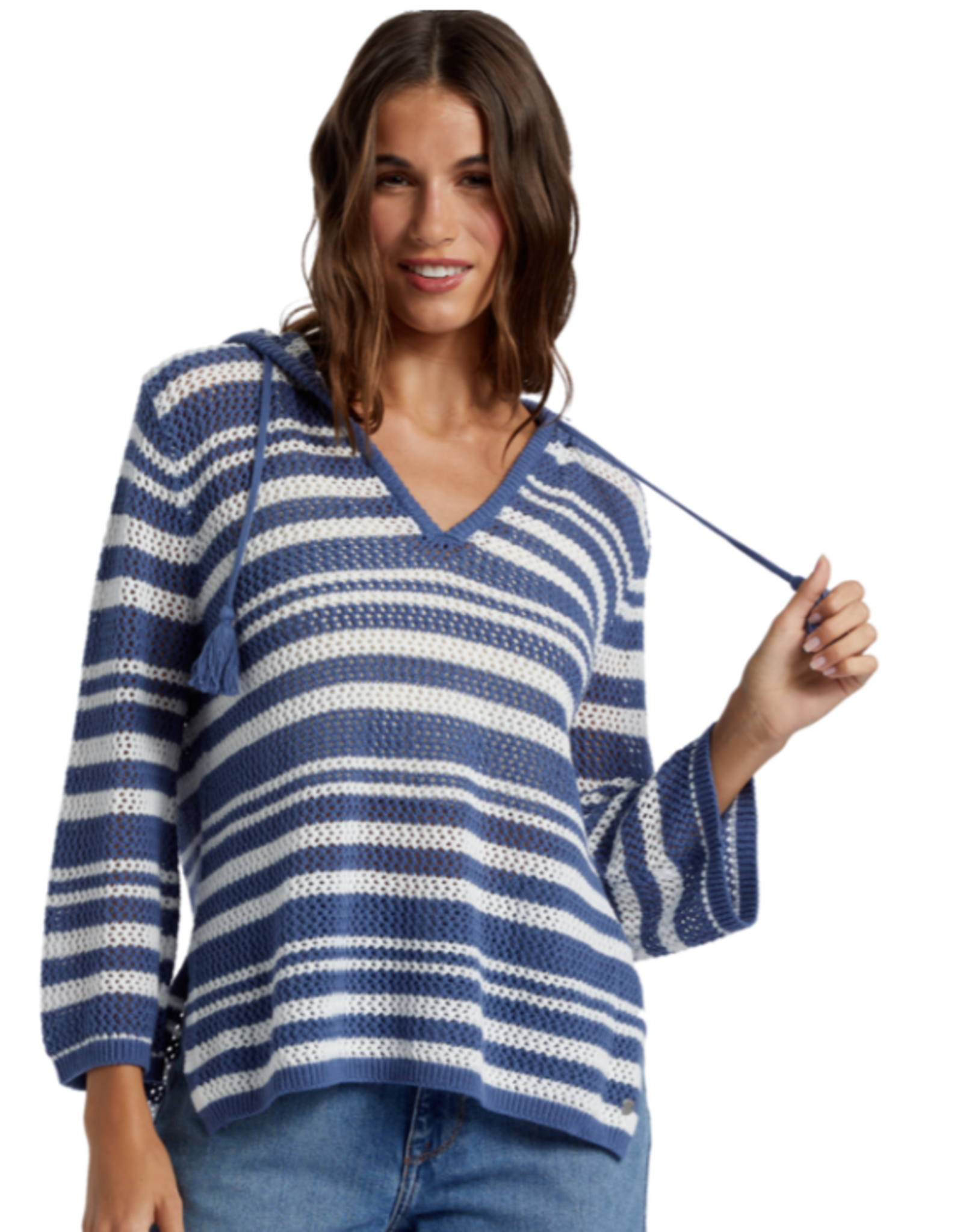 Roxy Roxy After Beach Break Stripe Hooded Sweater- ARJSW03325