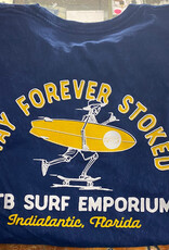 MTB Stoked skully tshirt washed blue