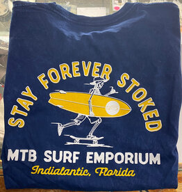 MTB Stoked skully tshirt washed blue