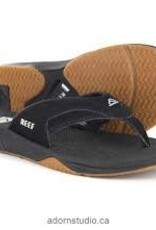 reef reef fanning mens black/silver