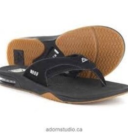 reef reef fanning mens black/silver