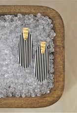 Black & White Stripe Earring