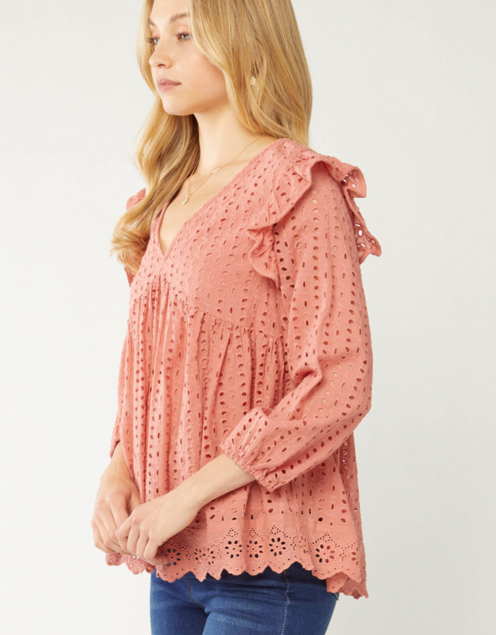 Eyelet Babydoll Top