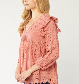 Eyelet Babydoll Top