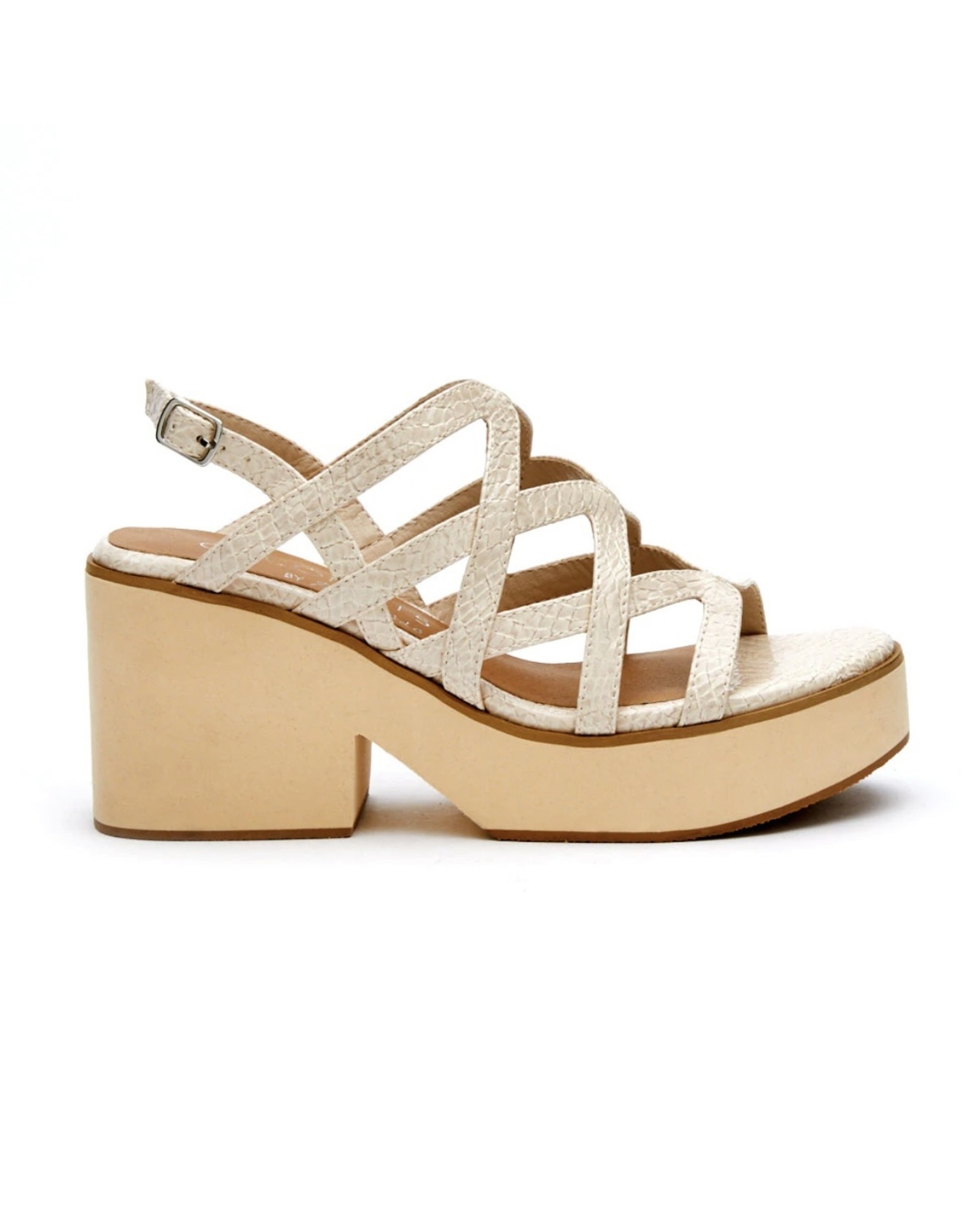 Kiwi Ivory Platform Wedge - Heart of the South