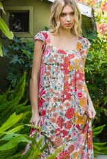 Floral Maxi Ruffle Dress