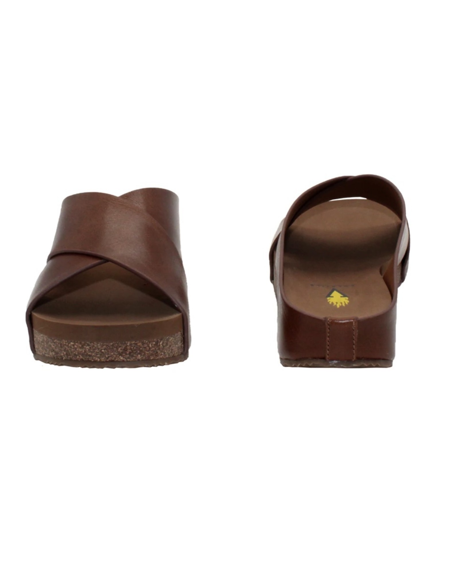 Volatile Ablette Rustic Leather Criss-Cross Sandal