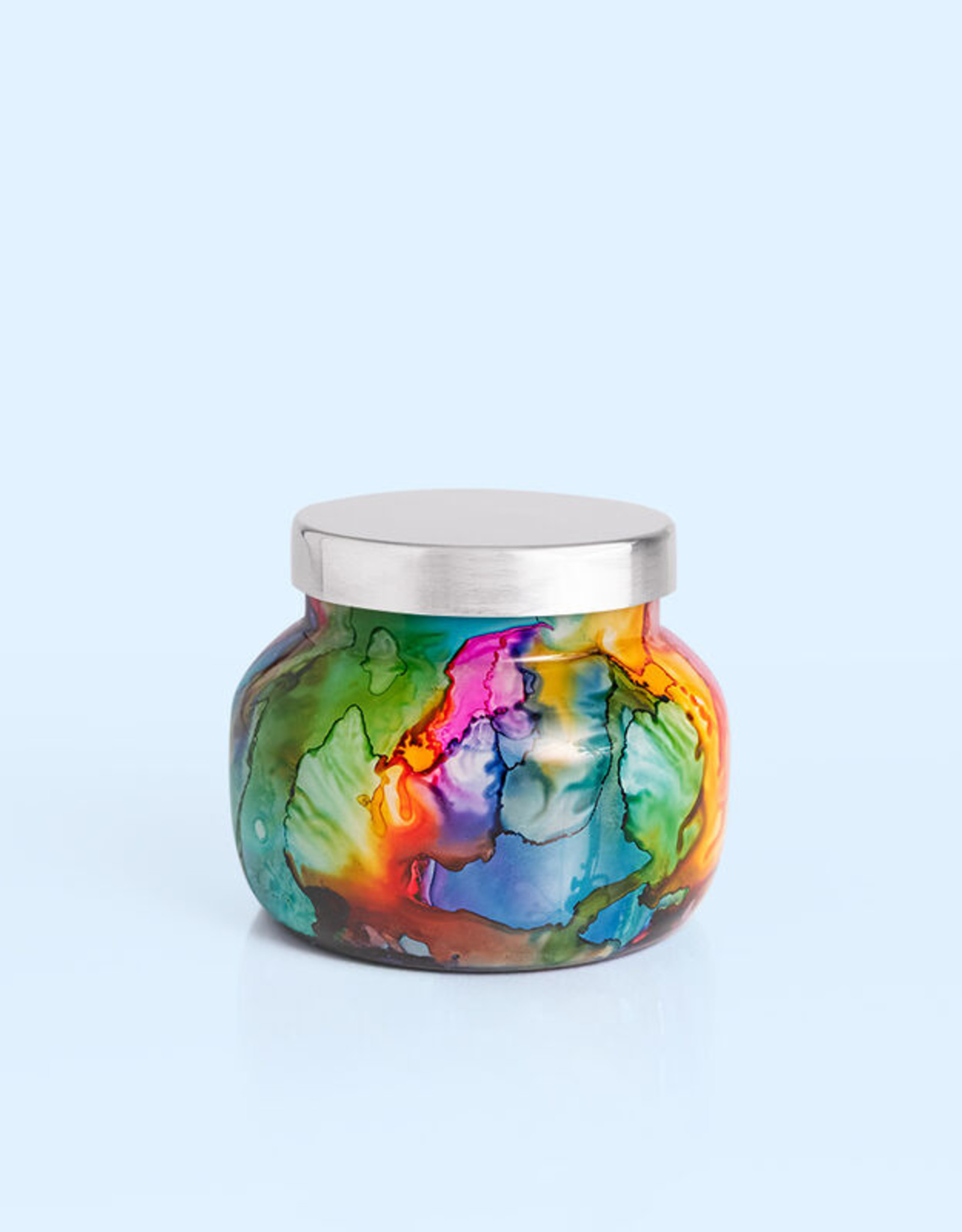 8oz Volcano Rainbow Watercolor Petite Jar