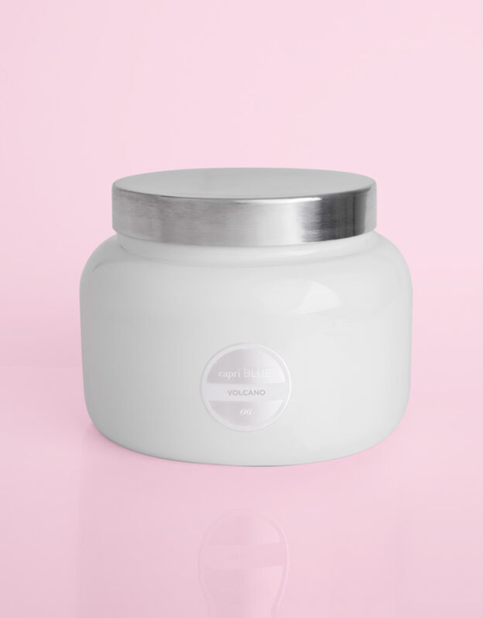 48oz Jumbo White Jar, Volcano