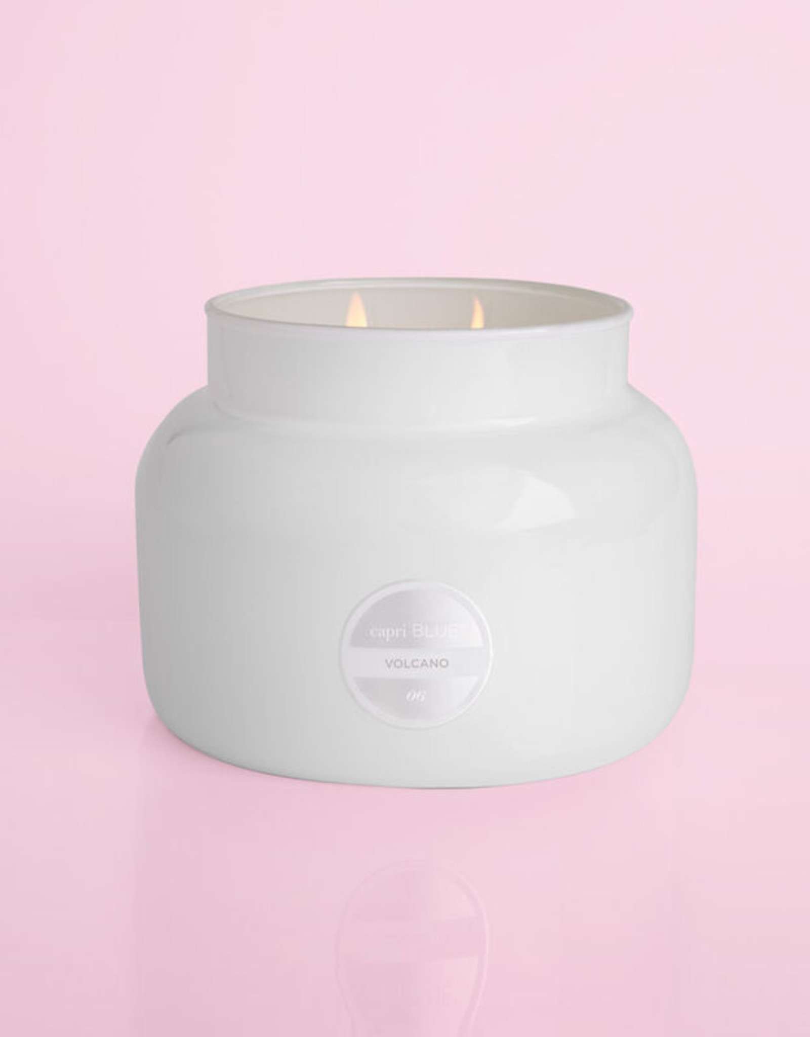 48oz Jumbo White Jar, Volcano