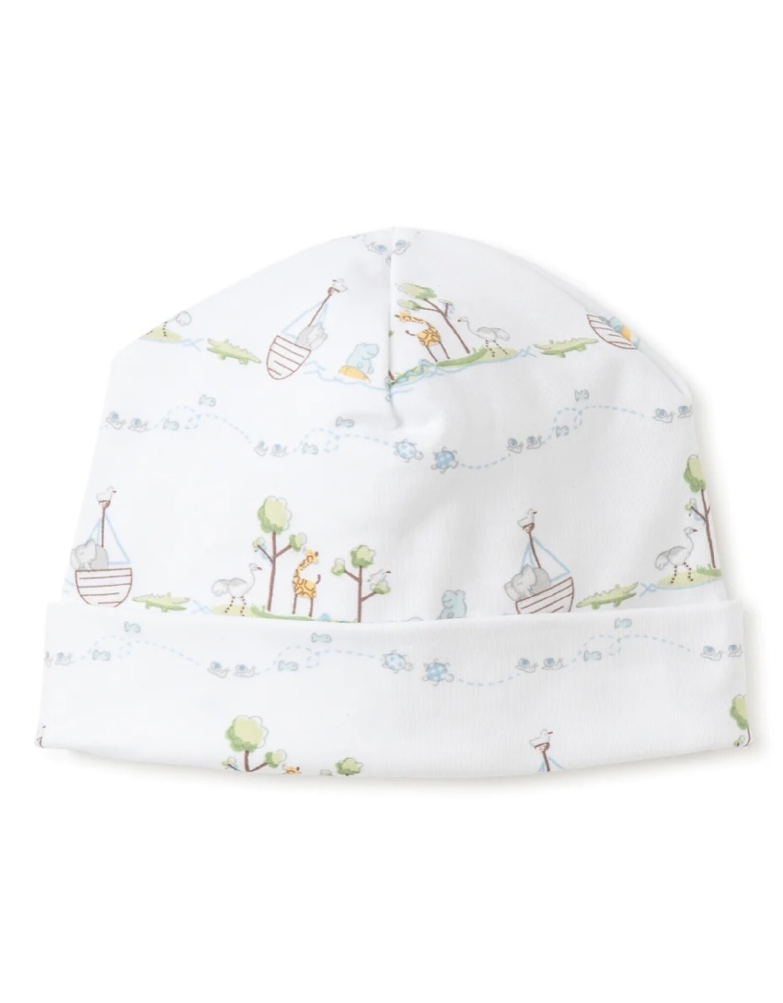 Kissy Kissy Light Blue Noah's Print Hat NB