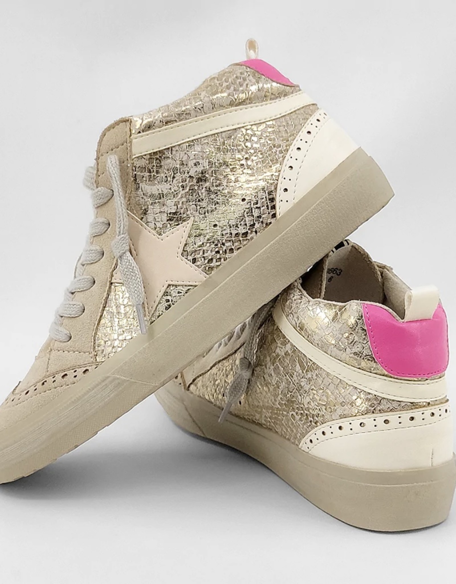 Shu Shop Paulina Sneaker- Gold Snake - Heart of the South