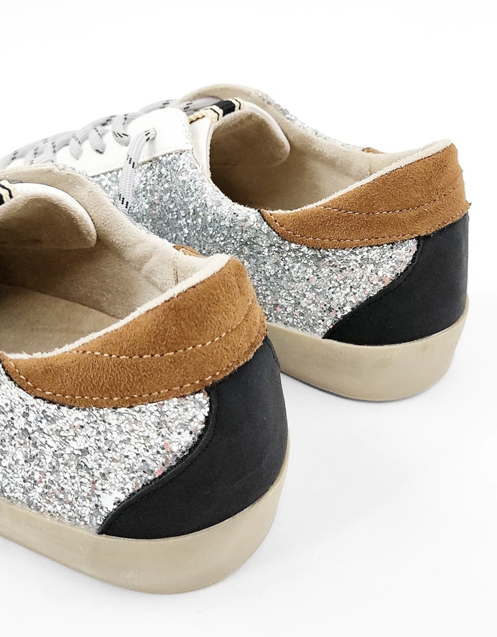 Paula Silver Sparkle Sneakers – ishopfleurish