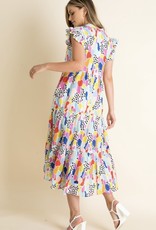 THML Multicolor Spotted Maxi Dress