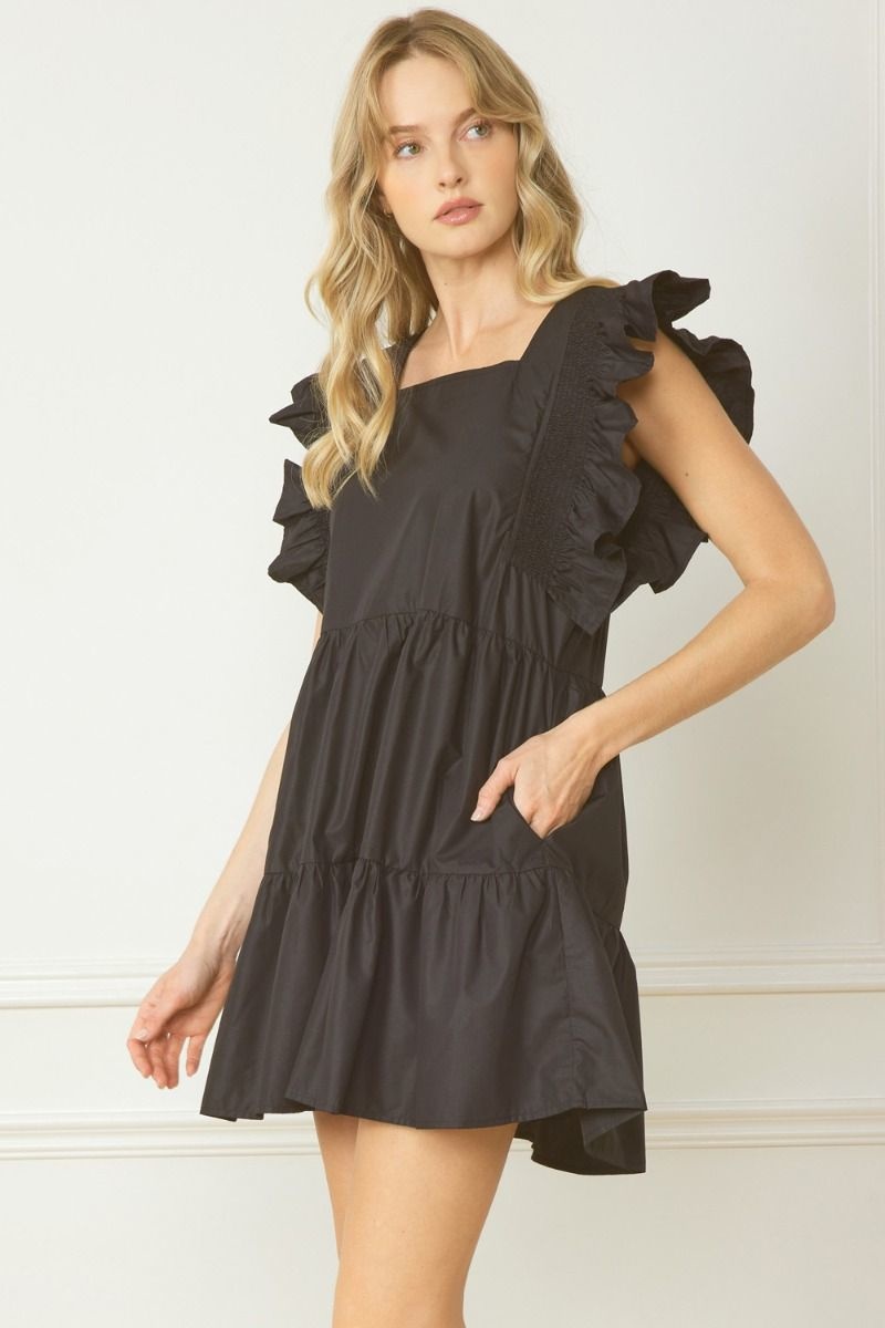 Smocked Ruffle Sleeve Dress - Heart of the South