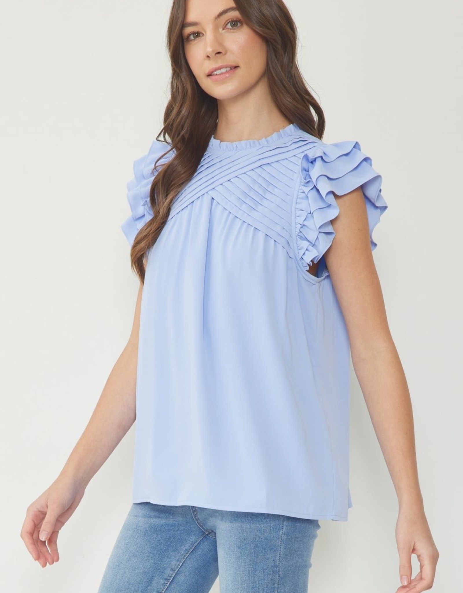 Ruched & Ruffled Top