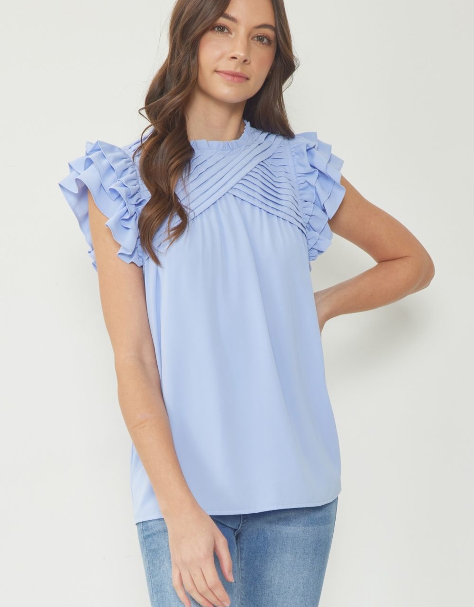 Ruched & Ruffled Top