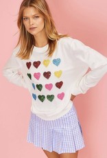 Sequin Heart French Terry Sweater