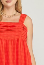 Sleeveless Ruched Midi Dress