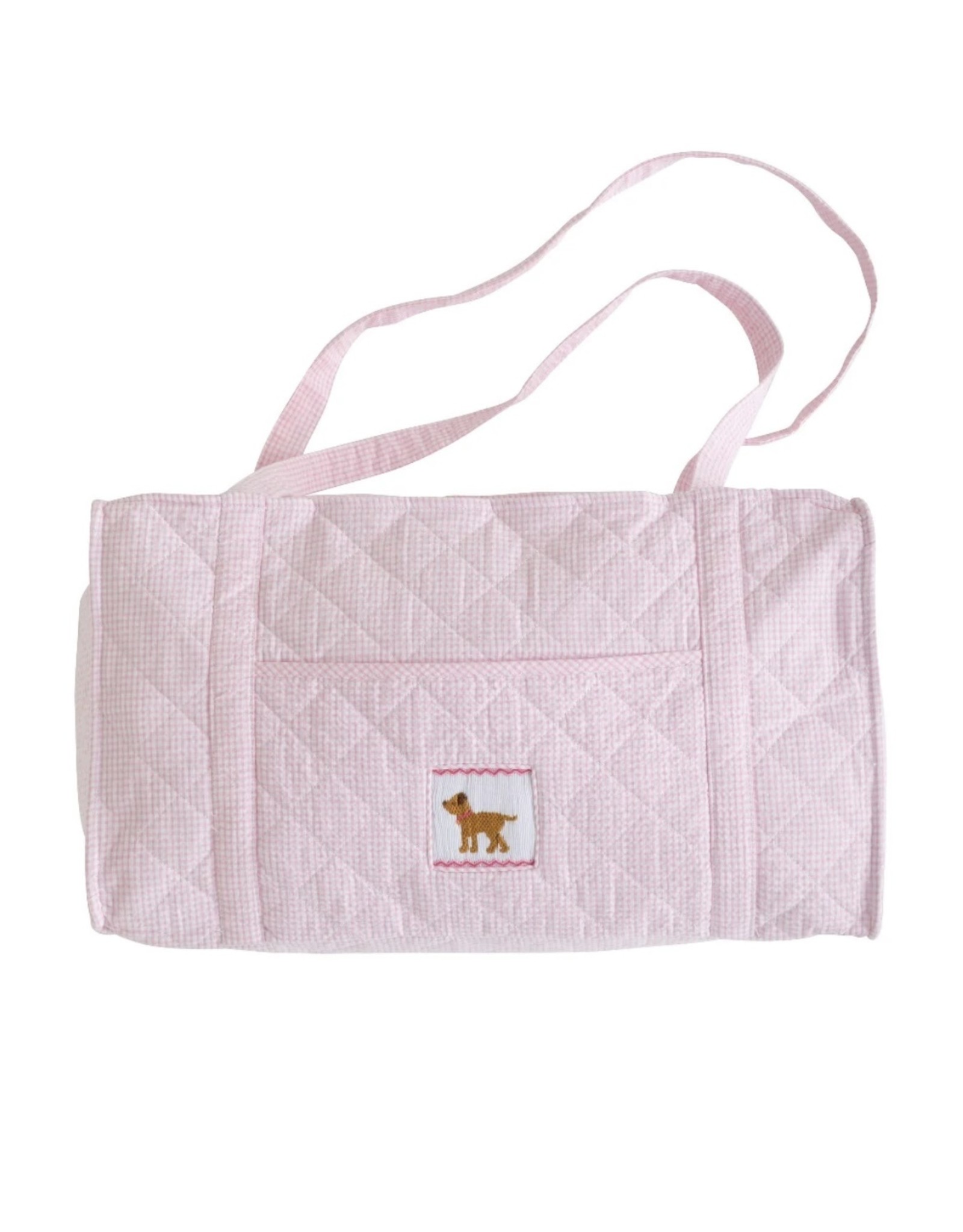 Quilted Luggage Duffle Pink Lab