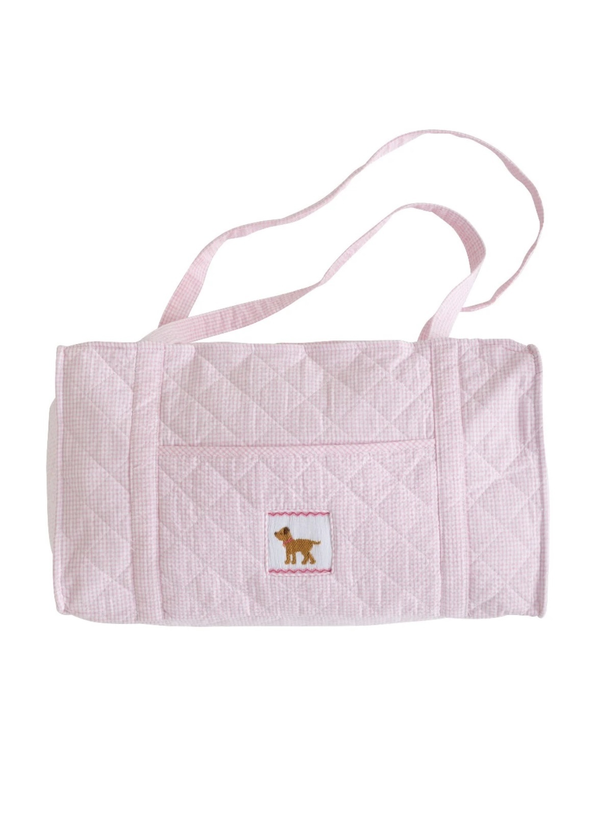 Quilted Luggage Duffle Pink Lab Heart of the South