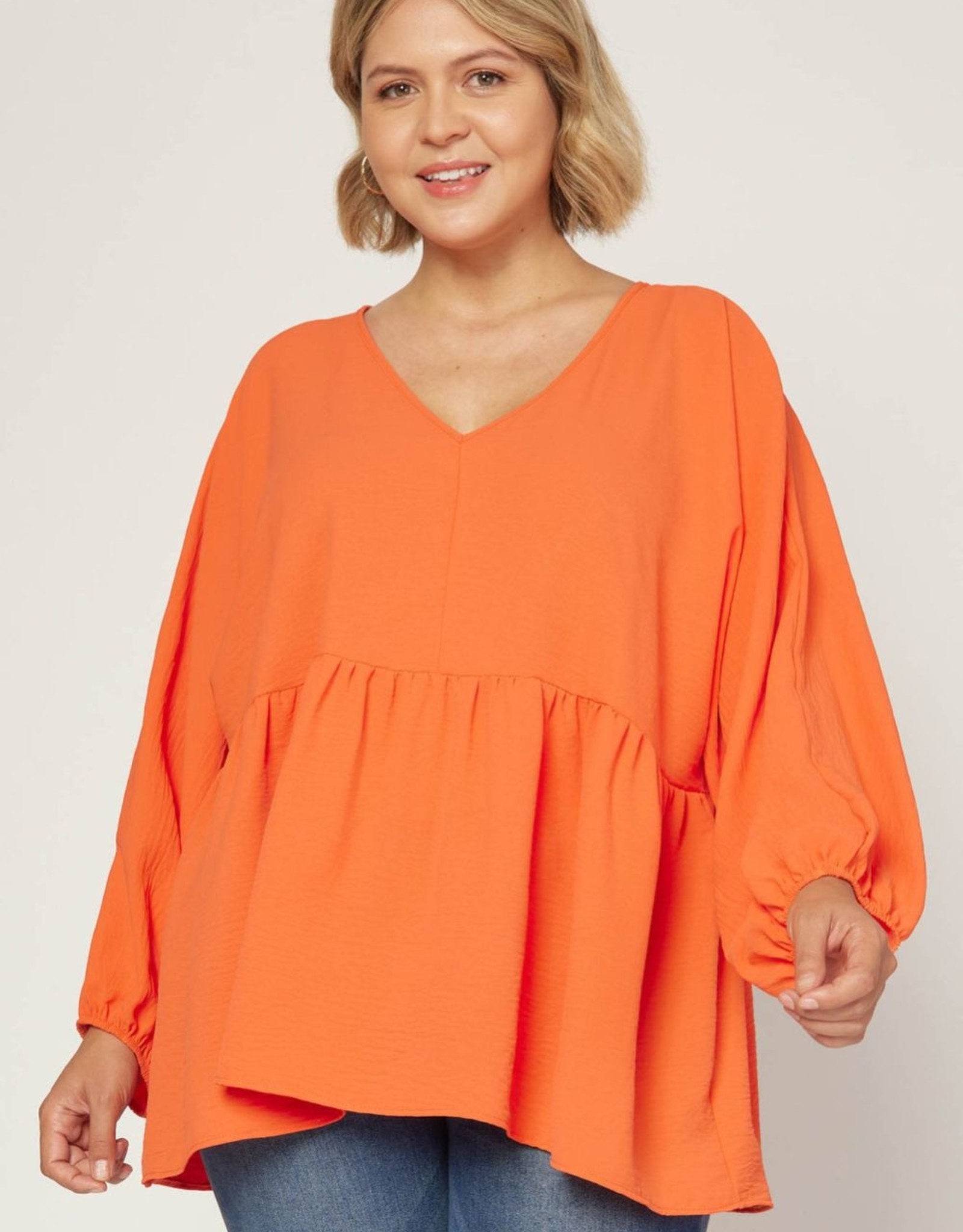 3/4 Sleeve Solid Blouse