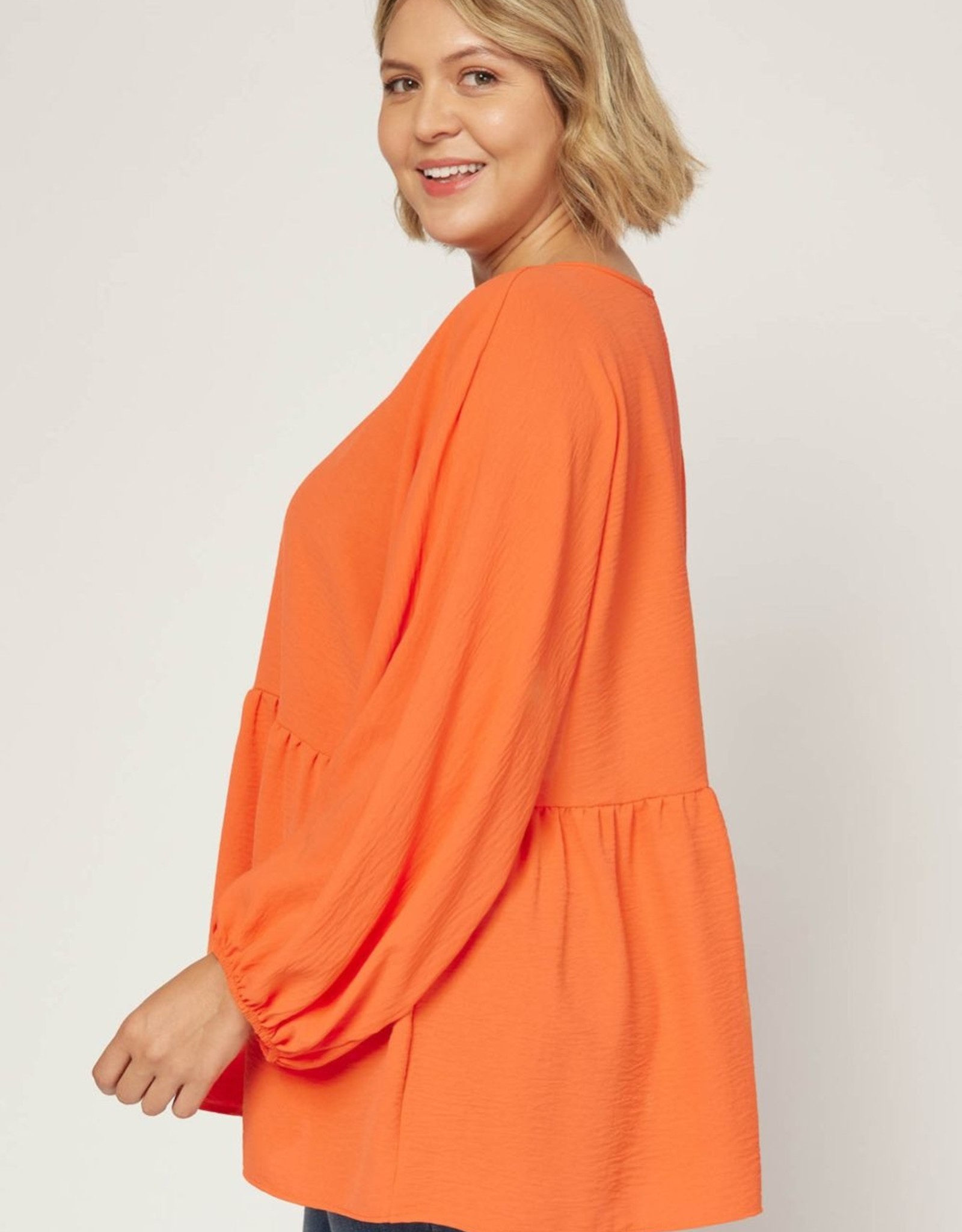 3/4 Sleeve Solid Blouse