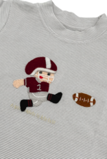 Grey Stripe Maroon Football Kicker T-shirt
