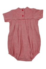 Squiggles Bitty Cars Red Stripe Pleated Romper