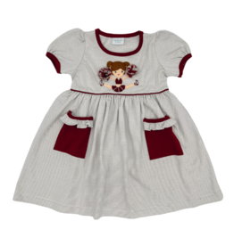 Squiggles Grey Maroon Cheerleader Dress