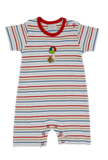 Squiggles Baseball Gear Multi Stripe Romper