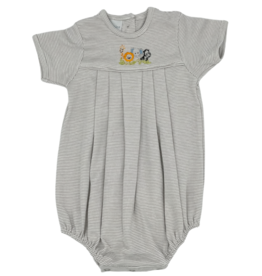 Squiggles Grey Coo Zoo Pleated Romper