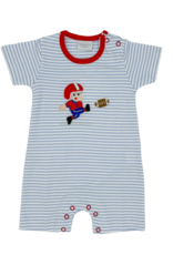 Squiggles Red Blue Football Kicker Romper