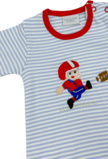Squiggles Red Blue Football Kicker Romper