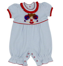 Squiggles Red Blue Cheerleader Coverall