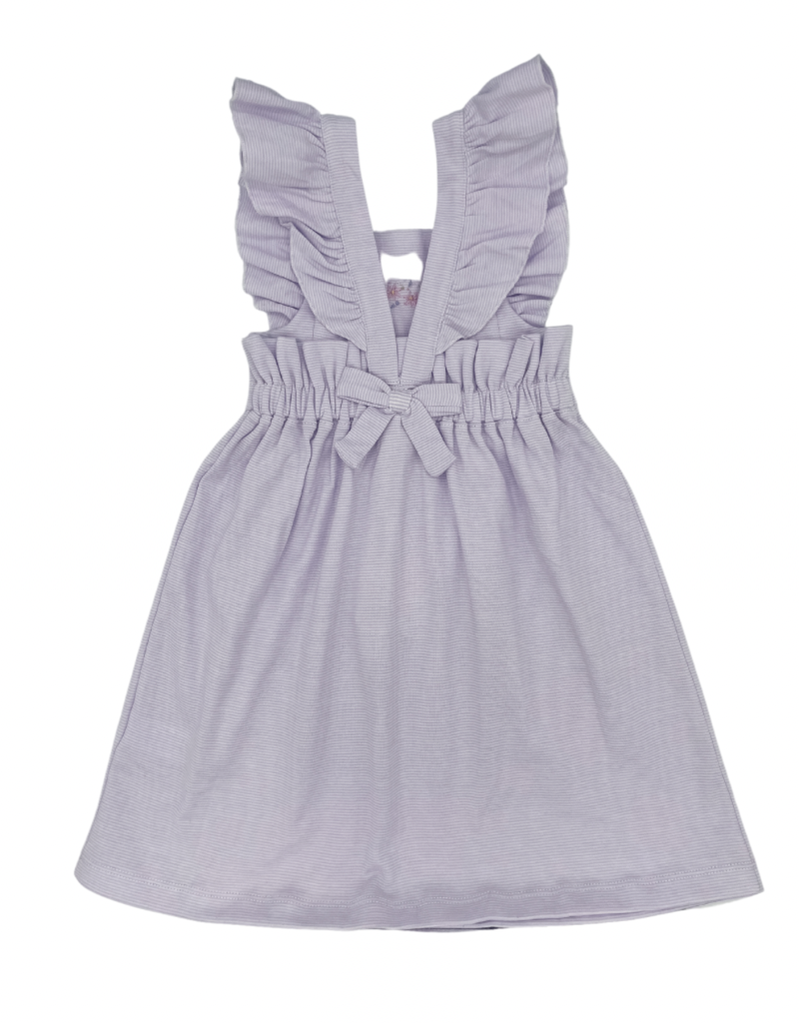 Squiggles Lazy Daisy Pinafore Purple Dress