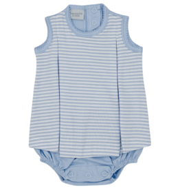 Squiggles Blue Stripe Dressy Romper