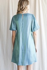 Metallic Turquoise Dress