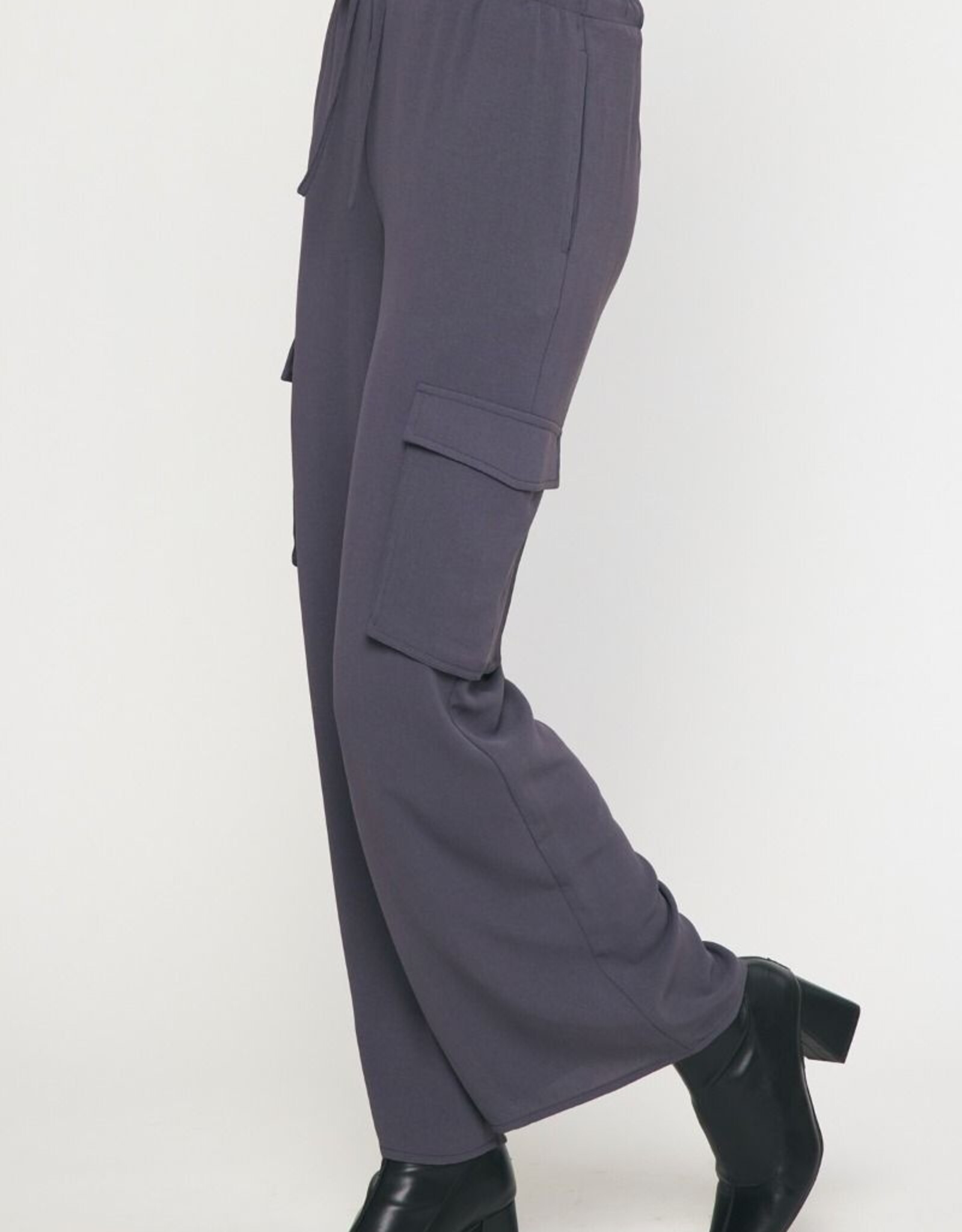 Charcoal High Waisted Utility Pant