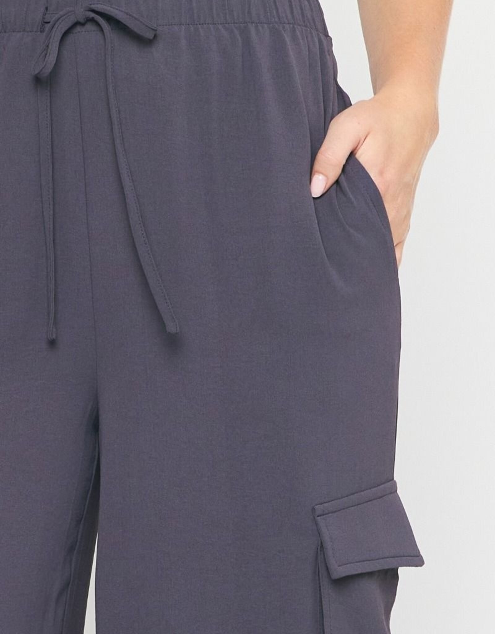 Charcoal High Waisted Utility Pant