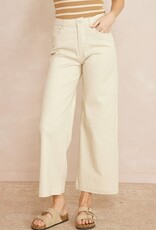 High Rise Wide Leg Stretch Pants